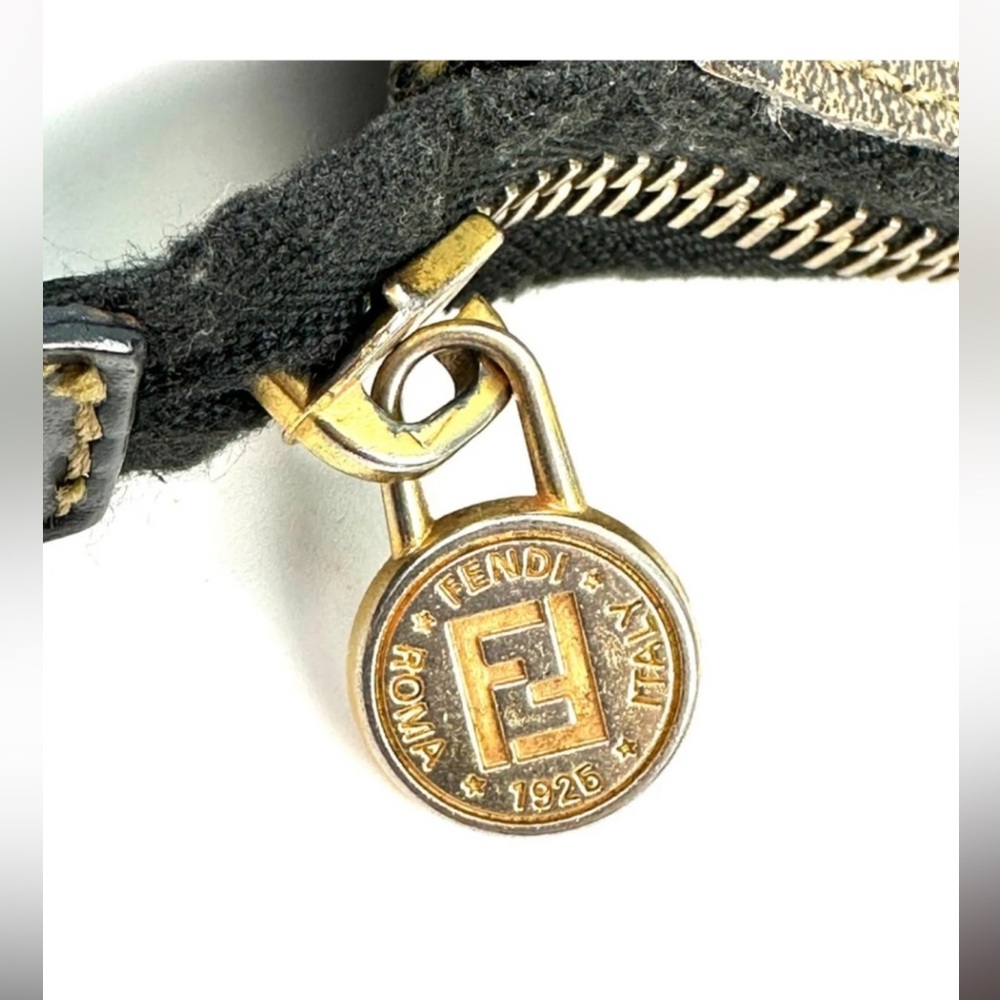 FENDI Pequin Stripe Shoulder Bag Bucket Tote Vintage - Picture 3 of 15